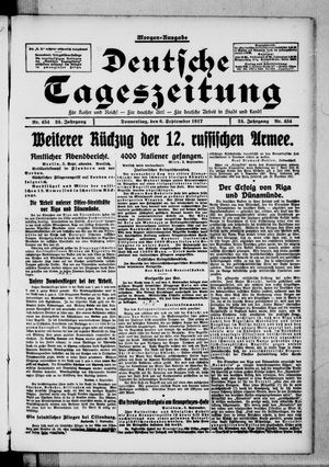 Deutsche Tageszeitung on Sep 6, 1917