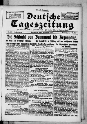 Deutsche Tageszeitung vom 08.09.1917