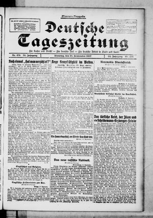 Deutsche Tageszeitung on Sep 18, 1917