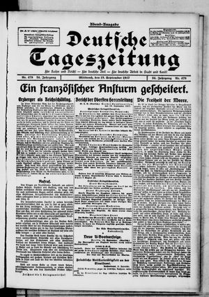 Deutsche Tageszeitung vom 19.09.1917