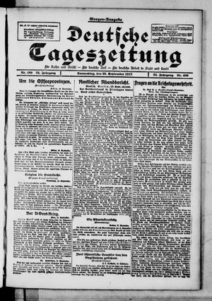 Deutsche Tageszeitung vom 20.09.1917