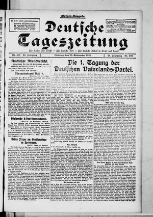 Deutsche Tageszeitung vom 25.09.1917