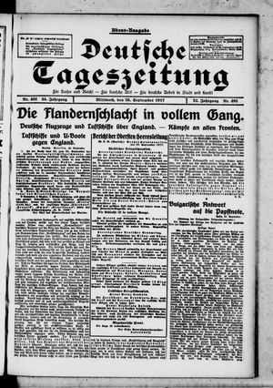 Deutsche Tageszeitung vom 26.09.1917