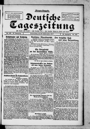 Deutsche Tageszeitung vom 27.09.1917