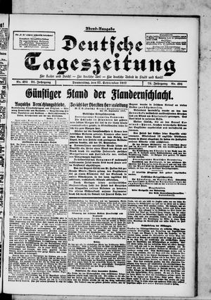 Deutsche Tageszeitung vom 27.09.1917