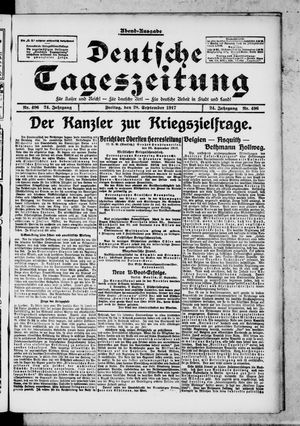 Deutsche Tageszeitung on Sep 28, 1917