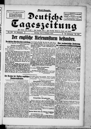 Deutsche Tageszeitung on Oct 5, 1917