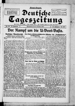 Deutsche Tageszeitung on Oct 6, 1917