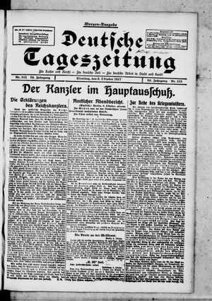 Deutsche Tageszeitung on Oct 9, 1917