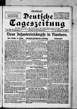 Deutsche Tageszeitung on Oct 12, 1917