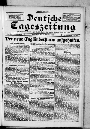 Deutsche Tageszeitung vom 13.10.1917