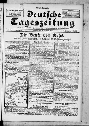 Deutsche Tageszeitung on Oct 16, 1917