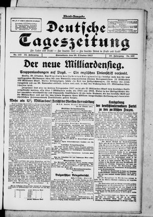 Deutsche Tageszeitung vom 20.10.1917