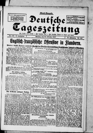 Deutsche Tageszeitung on Oct 22, 1917