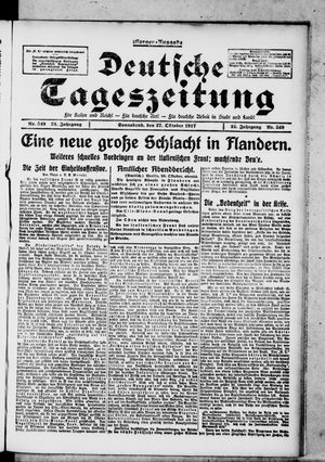 Deutsche Tageszeitung vom 27.10.1917