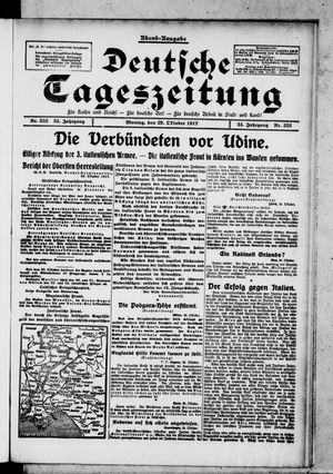 Deutsche Tageszeitung on Oct 29, 1917