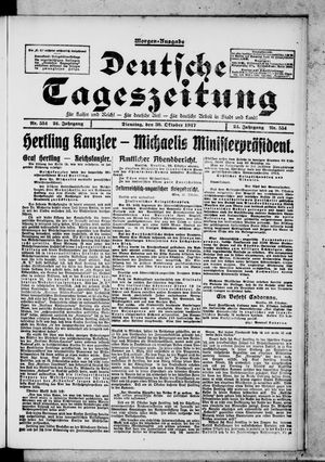 Deutsche Tageszeitung vom 30.10.1917