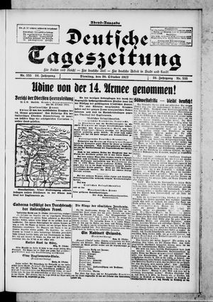 Deutsche Tageszeitung vom 30.10.1917