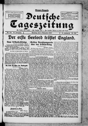 Deutsche Tageszeitung vom 04.11.1917
