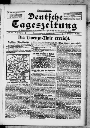 Deutsche Tageszeitung on Nov 8, 1917