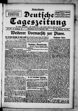 Deutsche Tageszeitung vom 10.11.1917