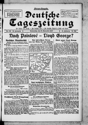 Deutsche Tageszeitung on Nov 15, 1917