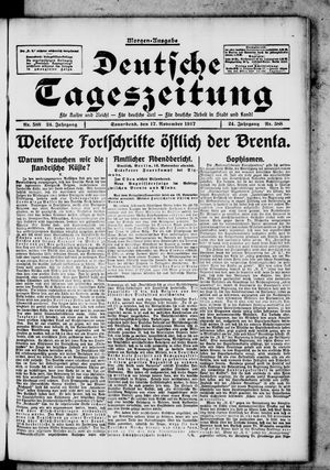 Deutsche Tageszeitung vom 17.11.1917