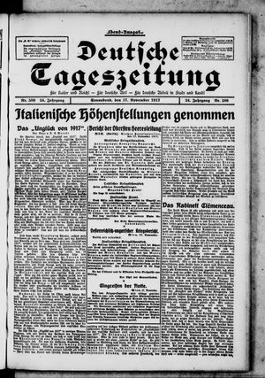 Deutsche Tageszeitung vom 17.11.1917