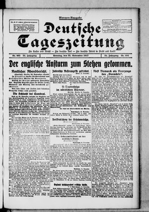 Deutsche Tageszeitung vom 25.11.1917