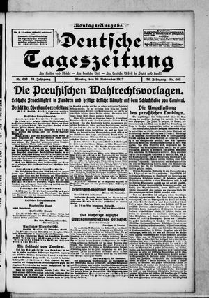 Deutsche Tageszeitung vom 26.11.1917