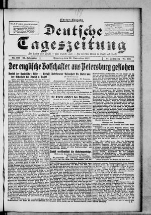 Deutsche Tageszeitung vom 27.11.1917