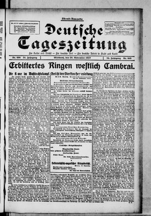 Deutsche Tageszeitung vom 28.11.1917