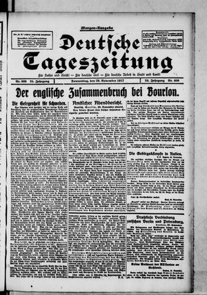 Deutsche Tageszeitung on Nov 29, 1917