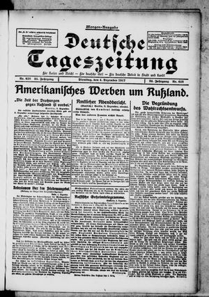 Deutsche Tageszeitung vom 04.12.1917