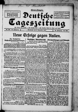 Deutsche Tageszeitung vom 05.12.1917