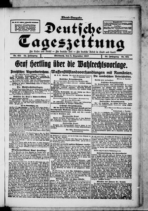 Deutsche Tageszeitung vom 05.12.1917