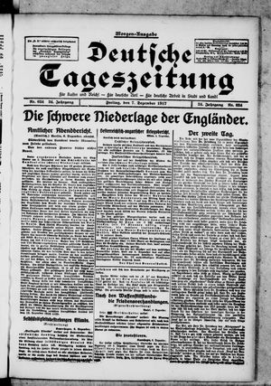 Deutsche Tageszeitung vom 07.12.1917