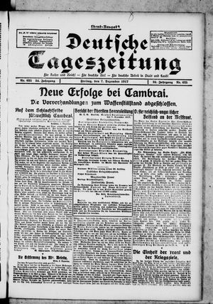 Deutsche Tageszeitung vom 07.12.1917