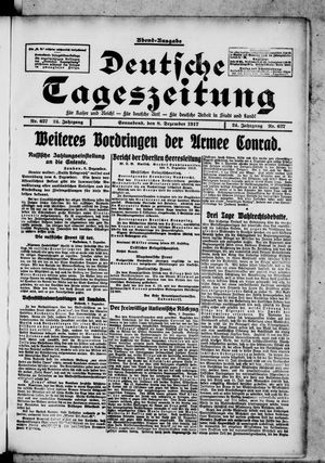 Deutsche Tageszeitung vom 08.12.1917