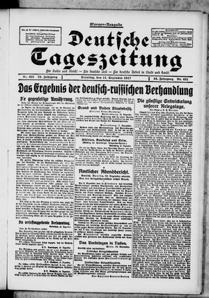 Deutsche Tageszeitung vom 11.12.1917