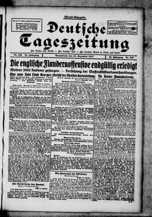 Deutsche Tageszeitung vom 15.12.1917
