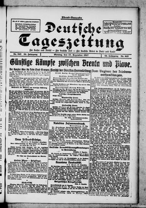 Deutsche Tageszeitung vom 17.12.1917