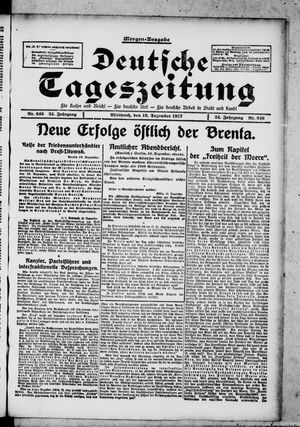 Deutsche Tageszeitung on Dec 19, 1917