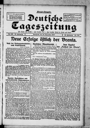 Deutsche Tageszeitung vom 19.12.1917