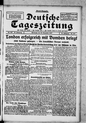 Deutsche Tageszeitung on Dec 19, 1917