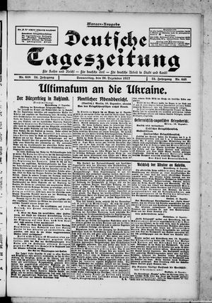 Deutsche Tageszeitung on Dec 20, 1917