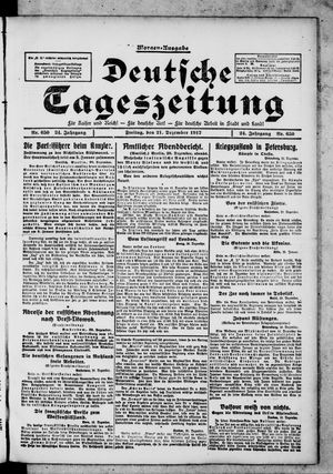 Deutsche Tageszeitung vom 21.12.1917