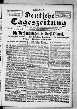 Deutsche Tageszeitung vom 27.12.1917