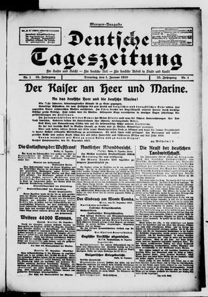 Deutsche Tageszeitung vom 01.01.1918