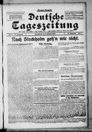 Deutsche Tageszeitung vom 05.01.1918